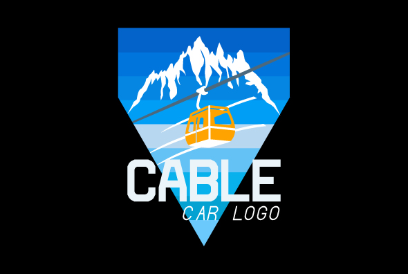 Amazing Cable Car Logo with a Cool Background