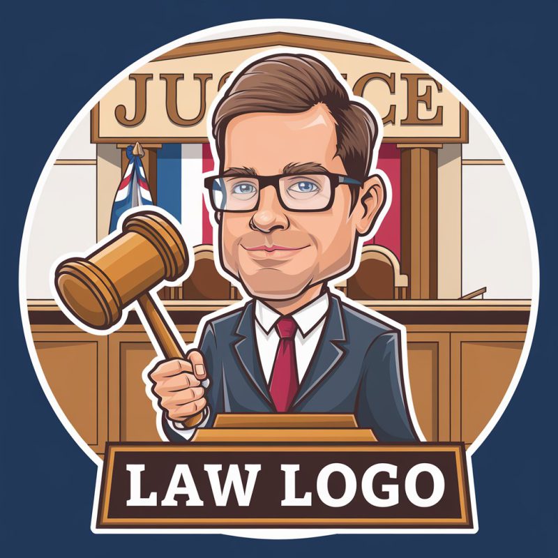 Examples Of Branding With Cartoon Template Ideas For Law Logo?